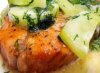Как приготовить филе лосося с укропом и соленым огурцом?
